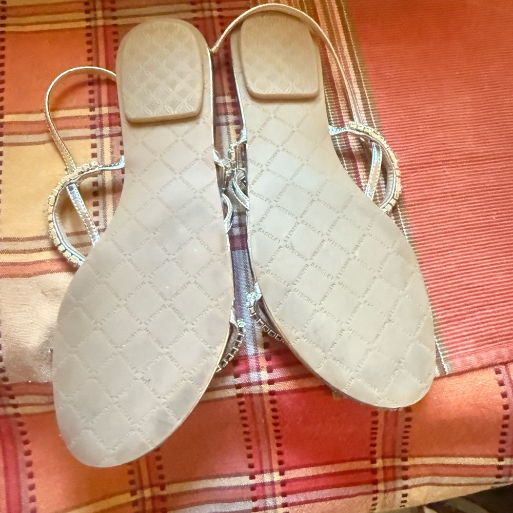 Badgley Mischka Silver Rhinestone Heels - Picture 2 of 3